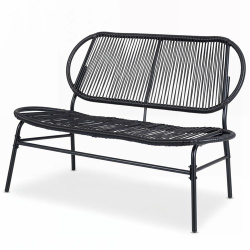 Gartenbank polyrattan sitzer - polyrattan, 2-sitzer