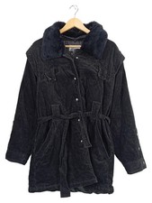 REGINA SCHRECKER Damen Cordjacke Gr. 42 Schwarz Casual