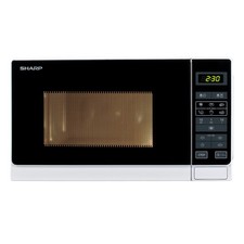 Sharp R-242WW Mikrowelle Solo 20L Garraum Weiß 11 Leistungsstufen 800 Watt
