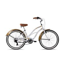 Chrisson Sandy 26" Beachcruiser Fahrrad 3 Gang Strandbike weiß/gold 41cm B Ware