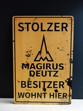 Stolzer Magirus Deutz Besitzer Maschine LKW Blechschild Oldtimer NEU