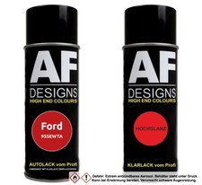 Autolack Spraydose Set Ford 9SSEWTA Candy Red Perl Basislack Klarlack Sprühdose