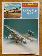 Handley Page HP-42 Flugzeug Schreiber-Bogen Kartonbausatz *NEU* Bastelbogen