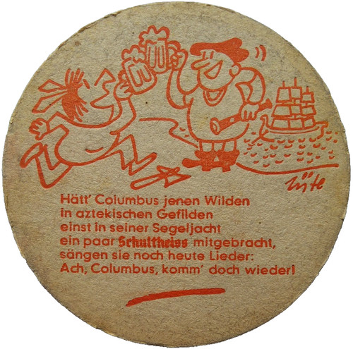 Alter bierdeckel schultheiss - bierdeckel,