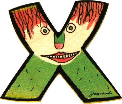 Janosch holzbuchstabe cm - janosch, x