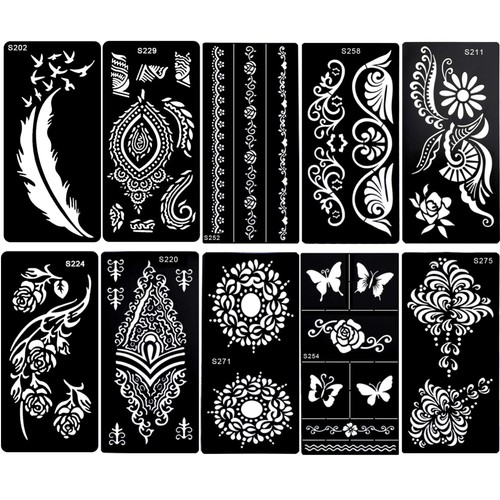 Henna tattoo schablonen - schablonen, set