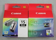 4 Canon Patronen BCI-15BK BCI-16C BCI-15 BC-16  i70 i80 iP90 iP90V
