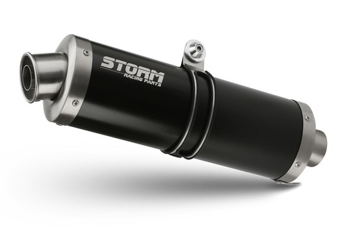 Storm oval auspuff - auspuff, schwarz