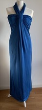 HUGO BOSS KLEID ABENDKLEID IN BLAU BANDEAU KLEID GR. M