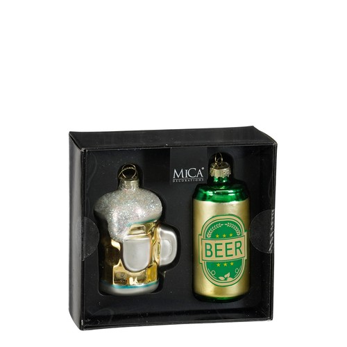 2er set christbaumschmuck glas - 2er,