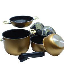 Alu-Topfset  7-teilig Gold