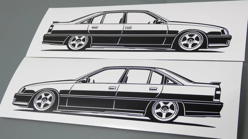 Opel omega sticker silhouette - opel,