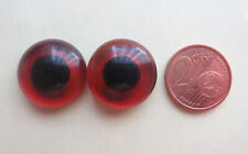 1 PAAR GLASAUGEN TIERAUGEN 19 mm Porzellanfigur Rauchverzehrer Eule Lauscha