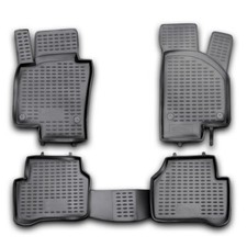 Gummifußmatten für VW Passat 3C B7 2011-2015 3D Passform Hoher Rand Gummimatten