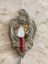 BAROCK FORM WANDLEUCHTE WANDLAMPE METALL AUF HOLZ