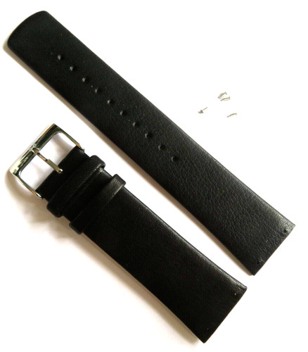 Uhrband leder schwarz - leder,
