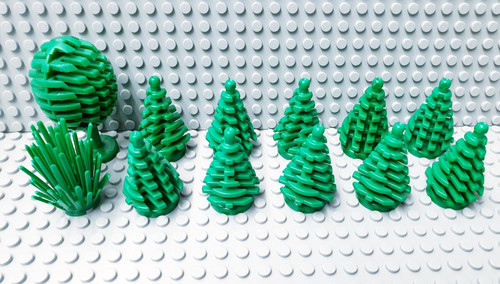 Lego city 10x tannenbäume - city, 1x