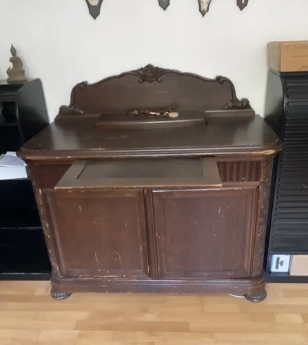 Antike aufsatzkommode vitrine - aufsatzkommode,