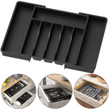 Besteckkasten Einsatz für Schublade Küche Erweiterbar, Ausziehbar und Passgenau