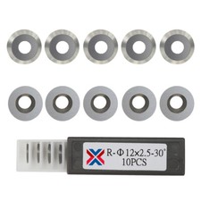 12mm Rund Hartmetall Wendeschneidplatten für Drehmeißel DIY Drehmaschine 10 Stk.