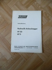 Gebrauchtes Hydraulikschema von SCHAEFF - Hydraulik Anbaubagger HT 11 / HT 20