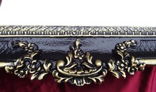 XXL Wandspiegel Rechteckig Schwarz Gold BAROCK WANDDEKO Antik Spiegel 96x57 Neu
