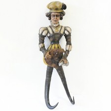 41 cm - Gamsmandl Gamsweibl Kleiderhaken Geschnitztes Holz Handbemalt Krucken