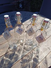 4 x 1 L Original Prinz Glasflasche leer transparent mit Bügelverschluss 
