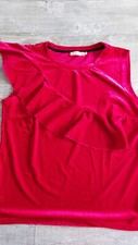 Damen Samtshirt, dunkelrot