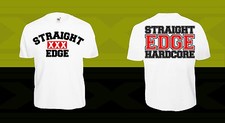 STRAIGHT EDGE T-Shirt SXE XXX XwX Hardcore Punk HC Flag Vegan free
