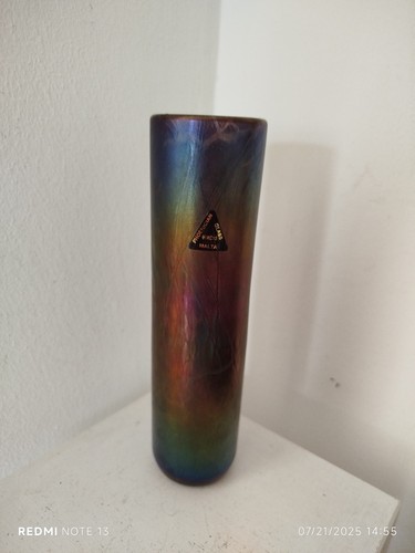 80er jahre handgeblasene vase - 80er,