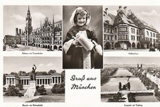 Gruß aus München mit Münchener Kindl Mehrbildkarte ngl C5225