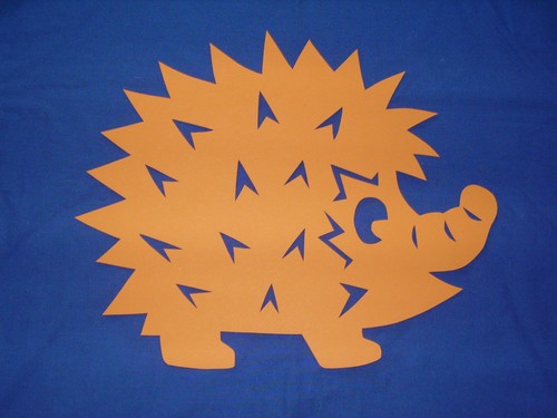 Fensterbild tonkarton igel - fensterbild,