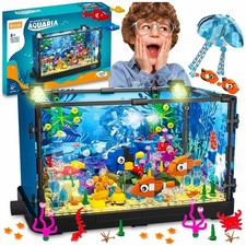 Baustein Aquarium mit Beleuchtung 788 Teile Meereswelt Set für Kinder 8-12 Jahre
