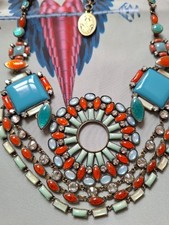 Konplott Set Ethnic Mosaic Collier Kette, Armband, Ring, Ohrringe multi NEUw