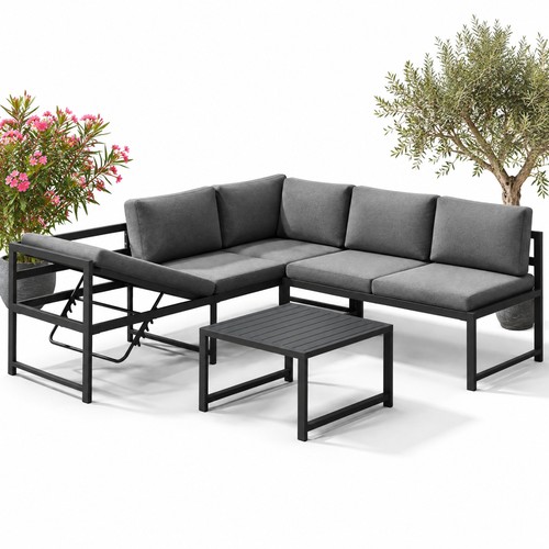 Sitzgruppe aluminium ecksofa - sitzgruppe,