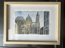 Original Aquarellbild Aachen 