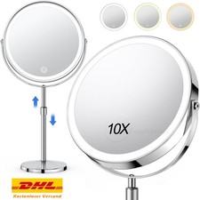 10 Fach Schmink Spiegel mit LED Beleuchtung Kosmetik Spiegel Licht beleuchtet.