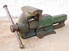 HEUER FRONT SCHRAUBSTOCK, 125 mm Backenbreite, Stahl geschmiedet, Amboss, 1960er