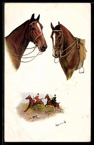 Ansichtskarte reiter und - ansichtskarte,
