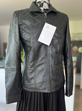 NEU! HEINE Lederjacke Reg.€199,- Lammleder Nappaleder Lacke 100% Leder S 36 Witt