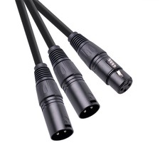 XLR-Splitterkabel, 3-Polige XLR-Buchse auf  XLR-Stecker, Patch-Y-Kabel,7367