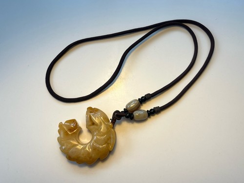 Vintage jade kette drachen - vintage,