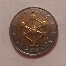 Münzen 2 Euro Belgien 2006 Gedenkmünze 50 Jahre Atomium sehr gut Erhalten Günsti