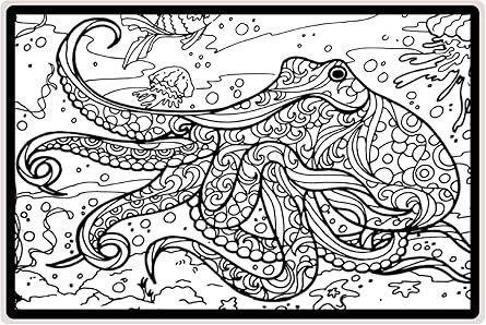 Oktopus samt design - samt, groß