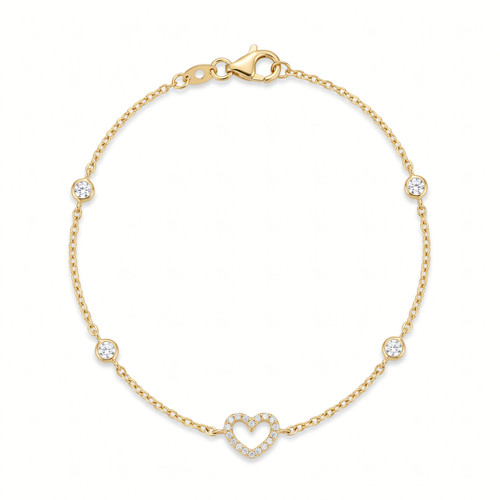 Armband 585 gold - 585, zirkonia