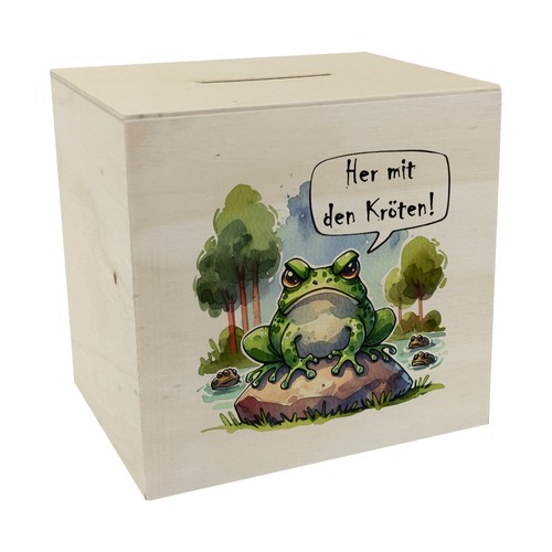 Griesgrämiger frosch spardose - frosch,