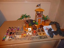 Playmobil 3938 große Pirateninsel mit mega Zubehör ( Piraten Kanonen Hai uvm) 