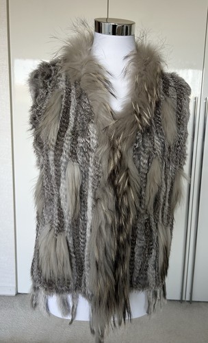 Fellweste kaninchen grau - fellweste, kaninchen,