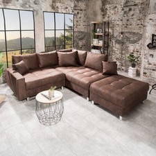 Ecksofa KENT - 220cm - braun -